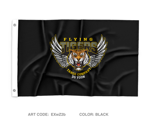 "Flying Tigers" 82nd Platoon, Tango Company, 266th QM BN Wall Flag - hedXV8