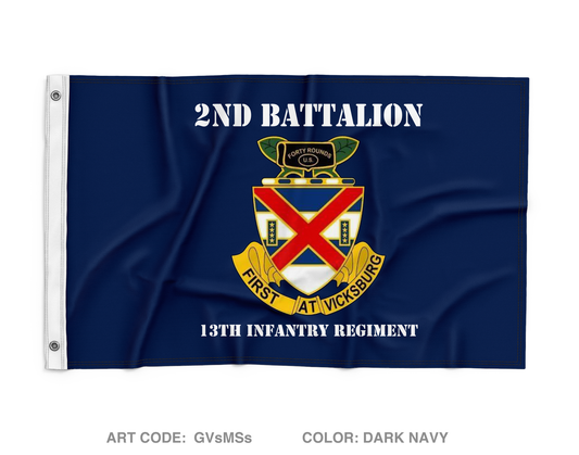 2 BN 13th INF Wall Flag - GVsMSs