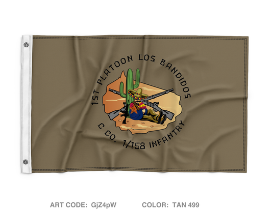 1st Platoon, C Co, 1-158IN Wall Flag - GjZ4pW