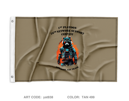 1st Platoon, 26th Network Support Company Wall Flag - yat838