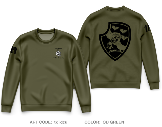 1st Platoon C Company 4th LAR Core Men's Crewneck Performance Sweatshirt - tkTdcu