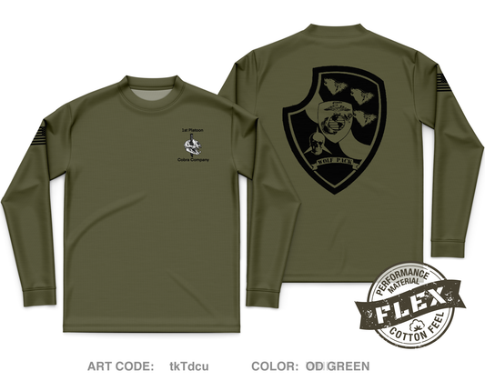 1st Platoon C Company 4th LAR Core Men's LS Flex Performance Tee - tkTdcu