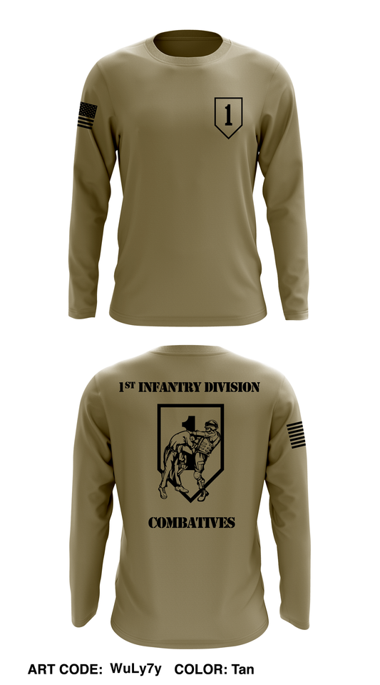 1ID Combatives Core Men's LS Performance Tee - WuLy7y