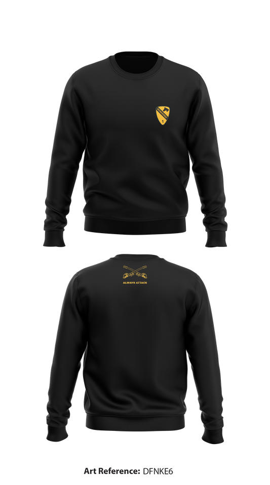 1ABCT, 1st Cavalry Division “IRONHORSE” Core Men's Crewneck Performance Sweatshirt - DFNKe6