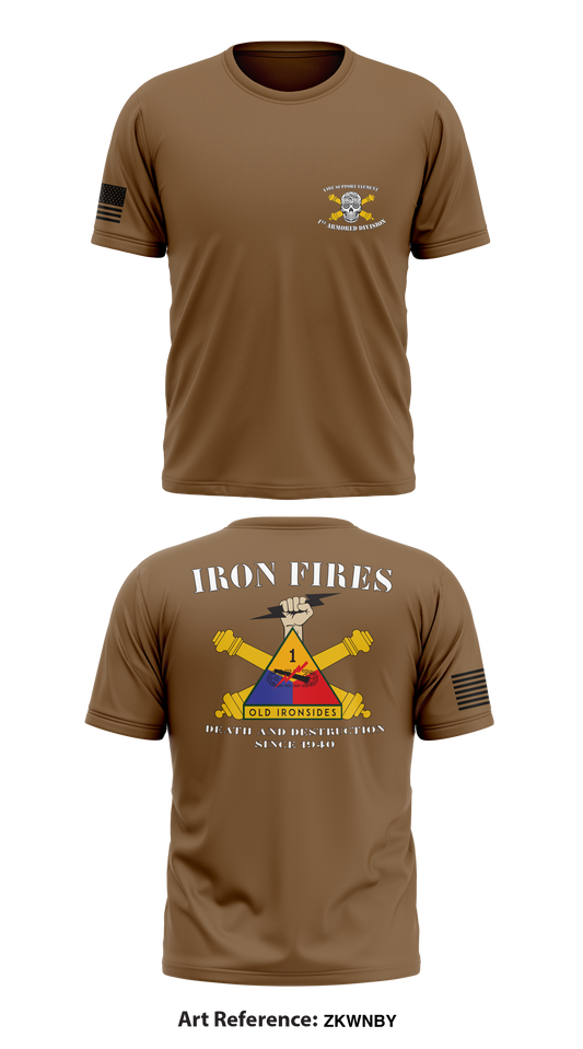 1st Armored Division Fire Support Element Store 1 Core Men's SS Performance Tee - ZKwNbY