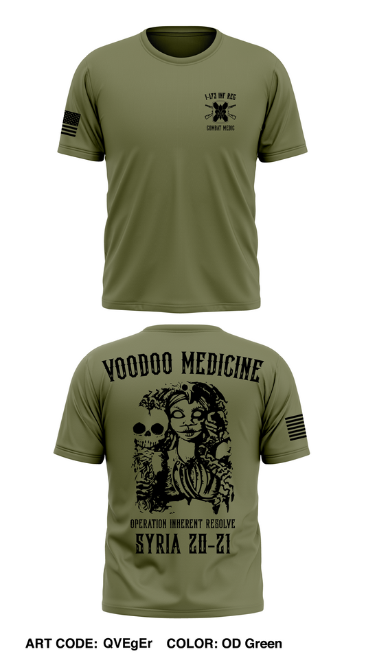 1-173 Inf. Reg. Medic Section Store 1 Core Men's SS Performance Tee - QVEgEr