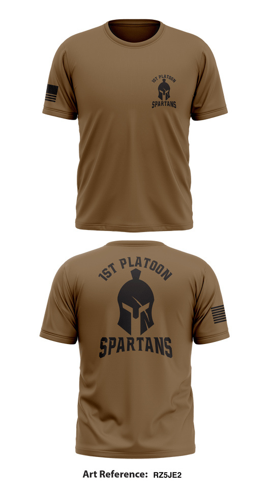 1st Platoon Spartans Store 1 Core Men's SS Performance Tee - Rz5jE2