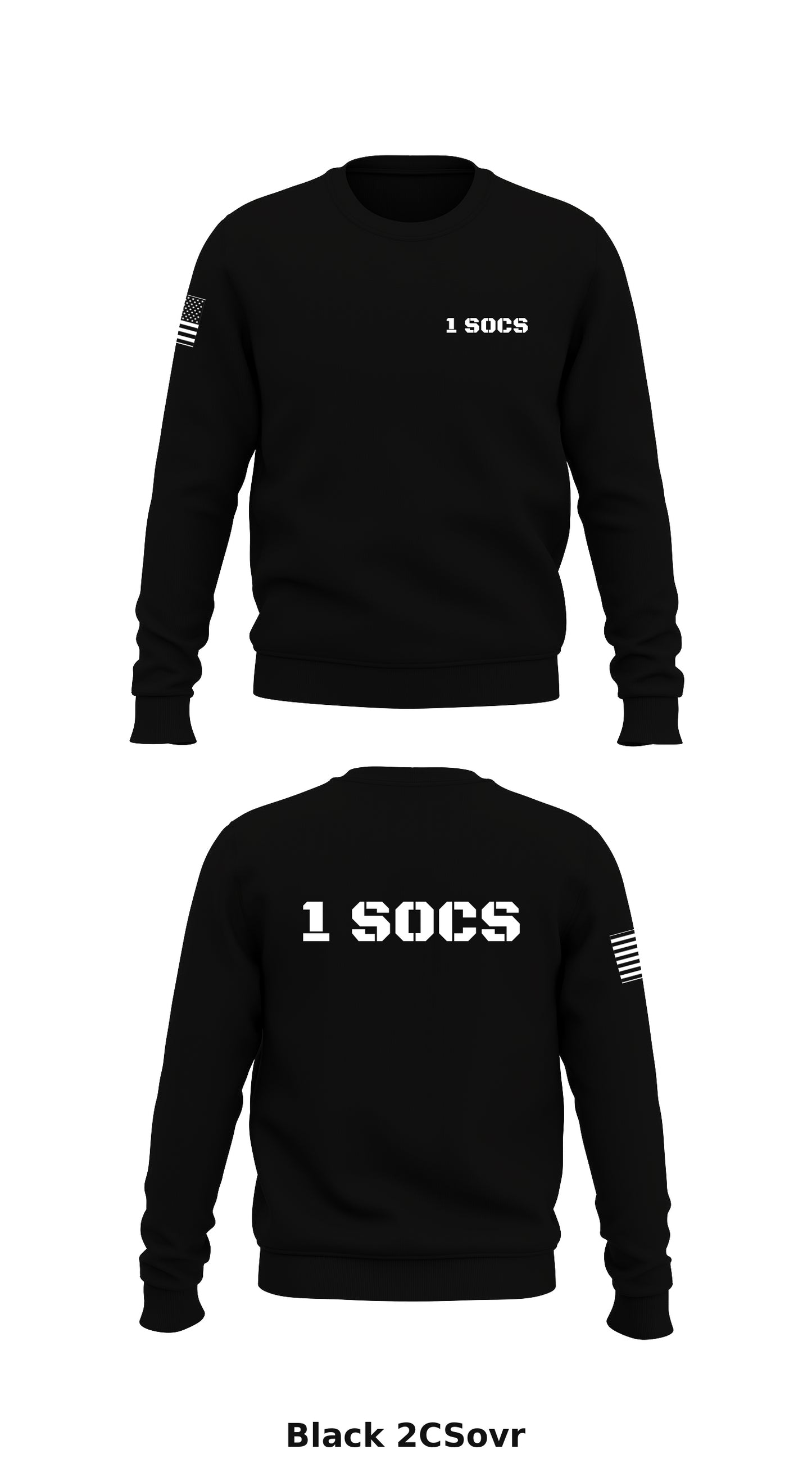 1 SOCS Store 1 Core Men's Crewneck Performance Sweatshirt - 2CSovr