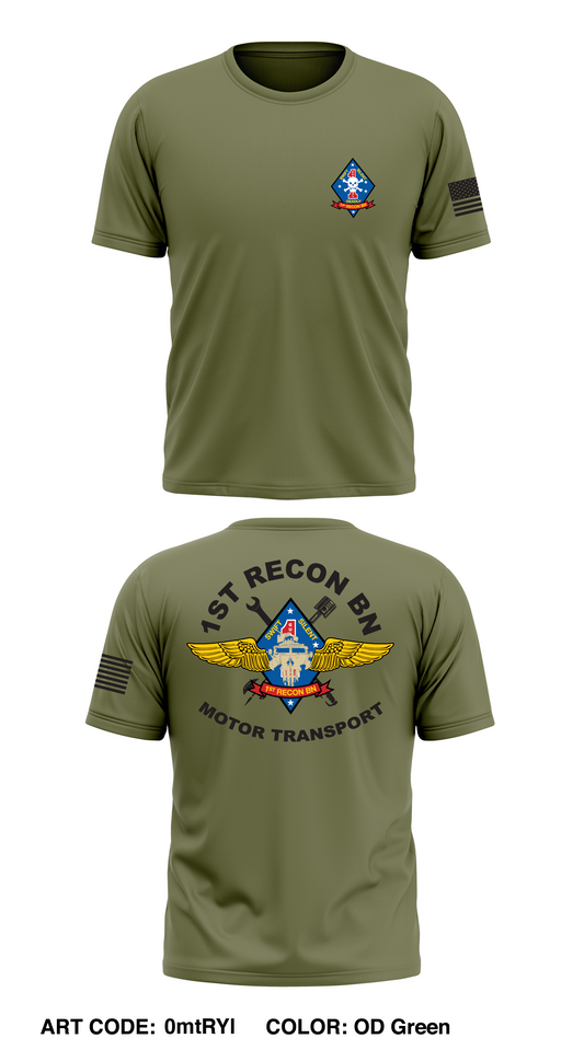1st Recon Bn Store 1 Core Men's SS Performance Tee - 0mtRYl
