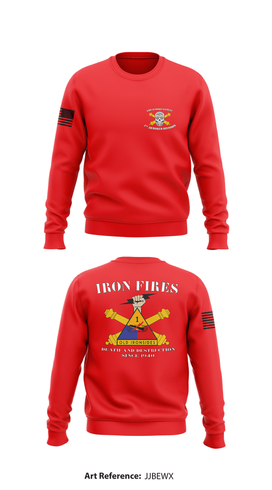 1st Armored Division Fire Support Element Store 1 Core Men's Crewneck Performance Sweatshirt - JJBEWx