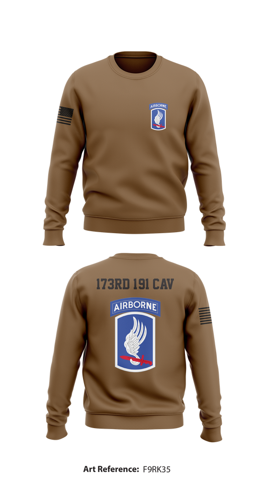 173rd 1-91 Cav Store 1 Core Men's Crewneck Performance Sweatshirt - f9Rk35