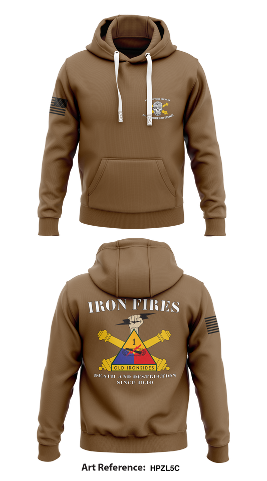 1st Armored Division Fire Support Element Store 1  Core Men's Hooded Performance Sweatshirt - HPZL5C