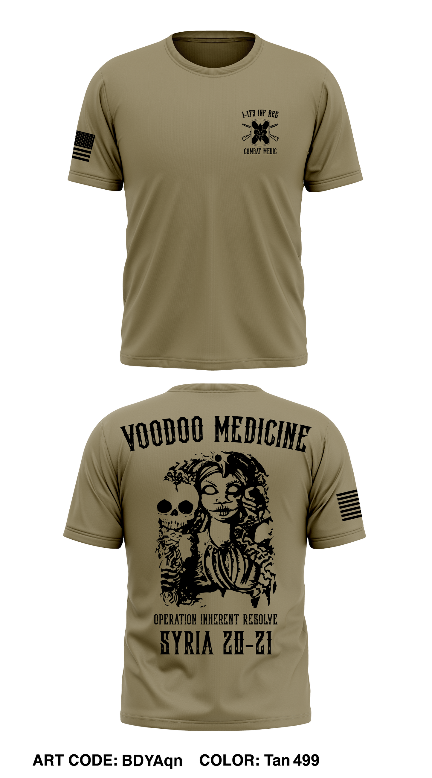 1-173 Inf. Reg. Medic Section Store 1 Core Men's SS Performance Tee - BDYAqn