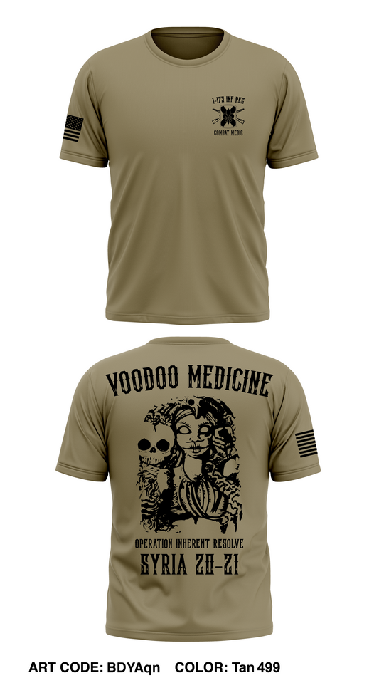 1-173 Inf. Reg. Medic Section Store 1 Core Men's SS Performance Tee - BDYAqn