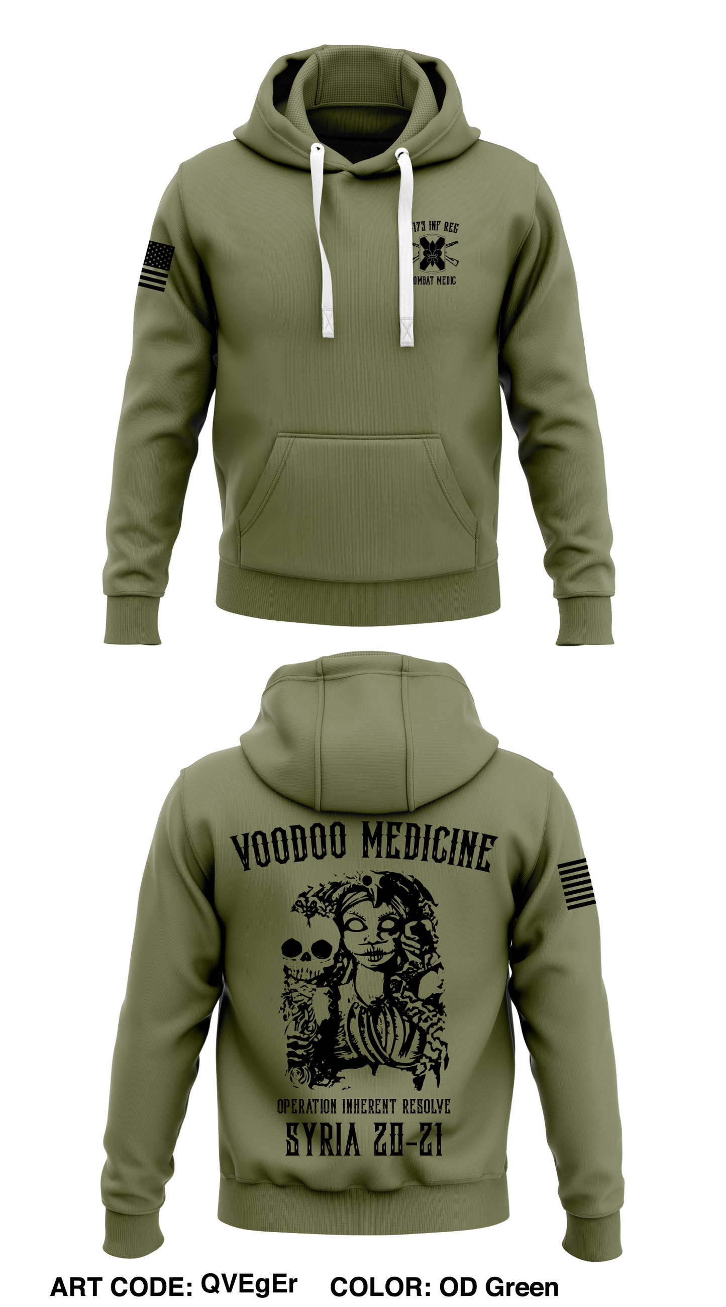 1-173 Inf. Reg. Medic Section Store 1  Core Men's Hooded Performance Sweatshirt - QVEgEr