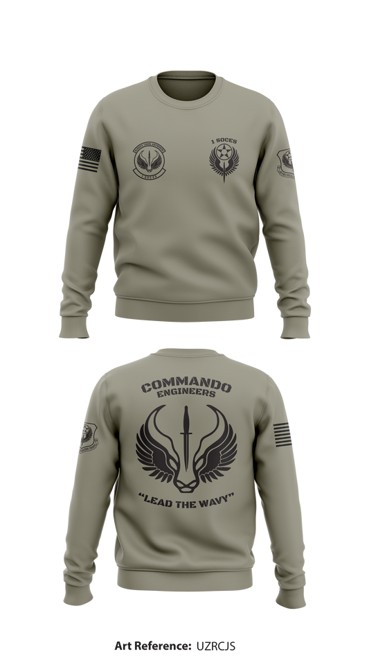 1st Special Operations Civil Engineering Squadron Store 1 Core Men's Crewneck Performance Sweatshirt - uzrcjS