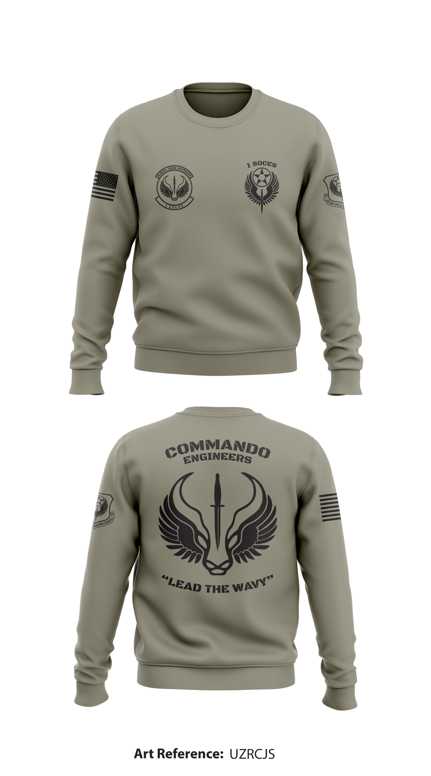 1st Special Operations Civil Engineering Squadron Store 1 Core Men's Crewneck Performance Sweatshirt - uzrcjS