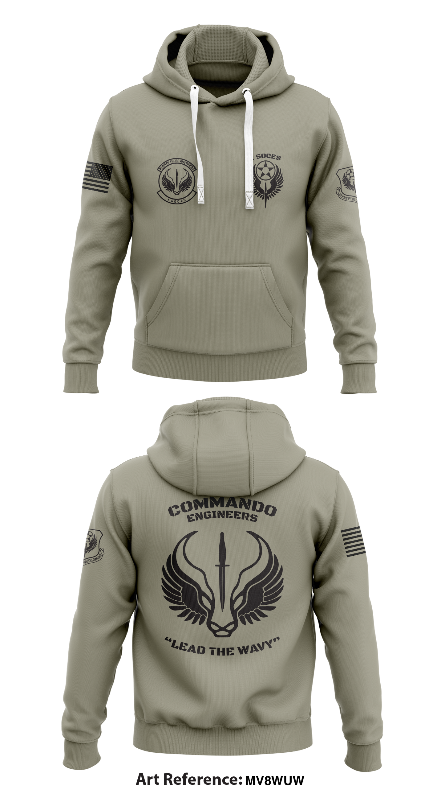 1st Special Operations Civil Engineering Squadron Store 1 Core Men's Hooded Performance Sweatshirt - Mv8wUW