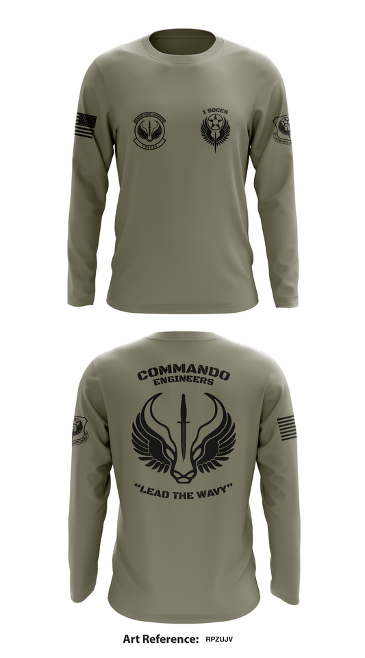 1st Special Operations Civil Engineering Squadron Store 1 Core Men's LS Performance Tee - RPZUJv