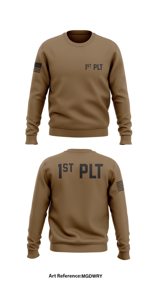 1st PLT Store 2 Core Men's Crewneck Performance Sweatshirt - MGDWry