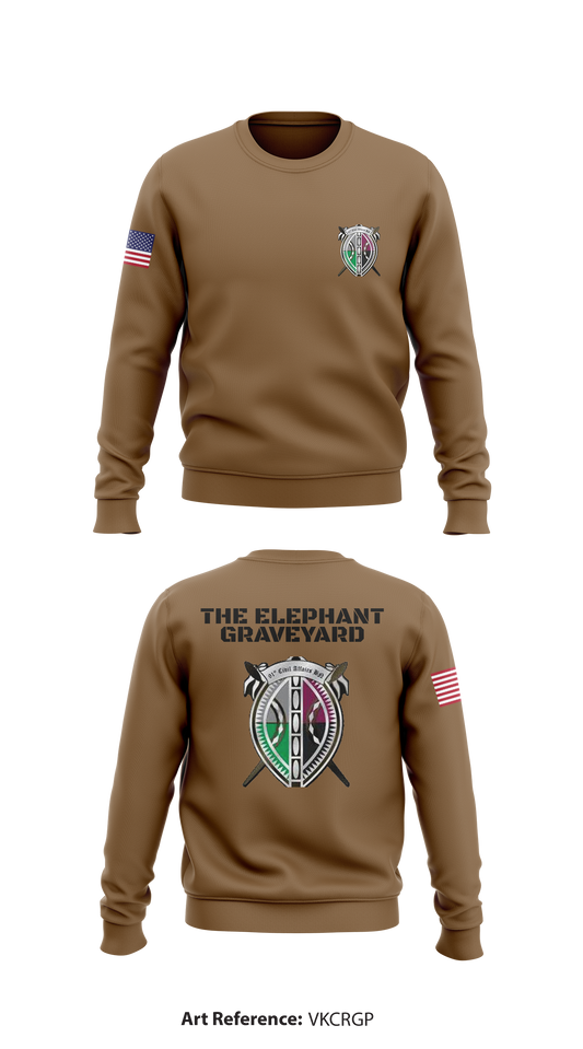 91st CA The Elephant Graveyard Store 1 Core Men's Crewneck Performance Sweatshirt - vKcRGP