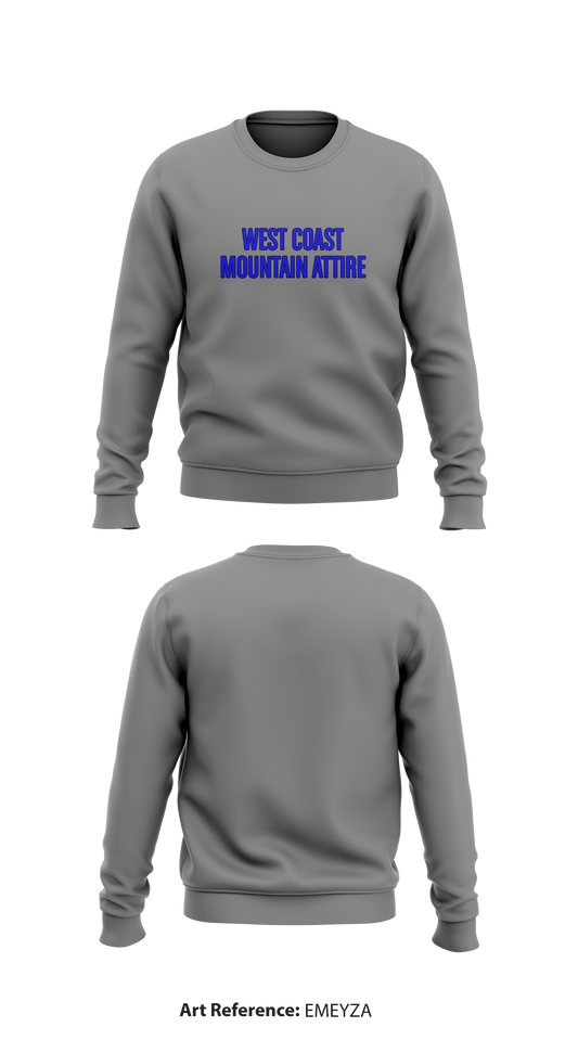 West Coast Mountain Attire Store 1 Core Men's Crewneck Performance Sweatshirt - EMEYza